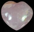 Polished Rose Quartz Heart - Madagascar #63012-1